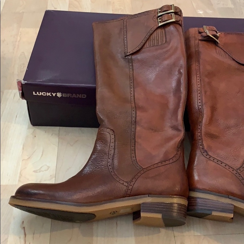NWT lucky Andria leather boot